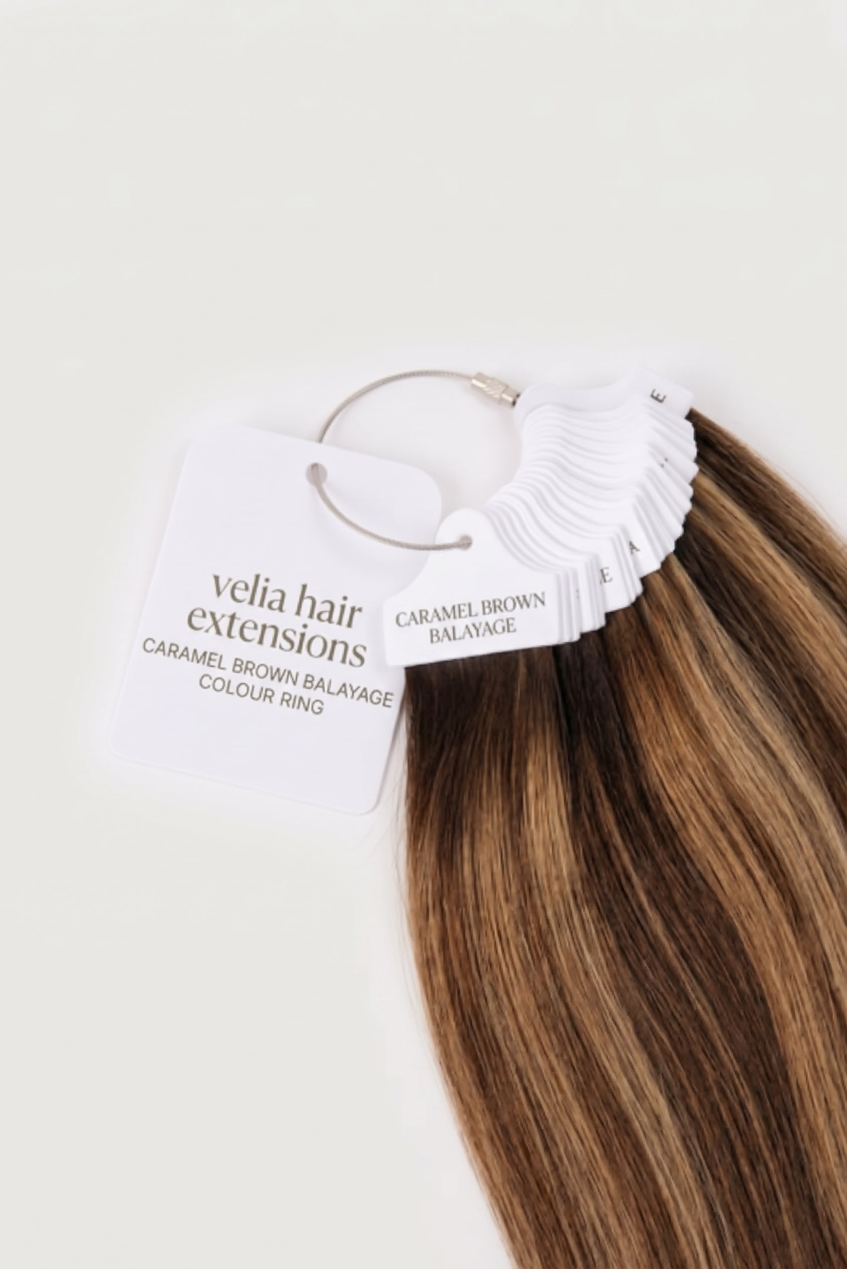 VELIA Caramel Brown Balayage hair shade