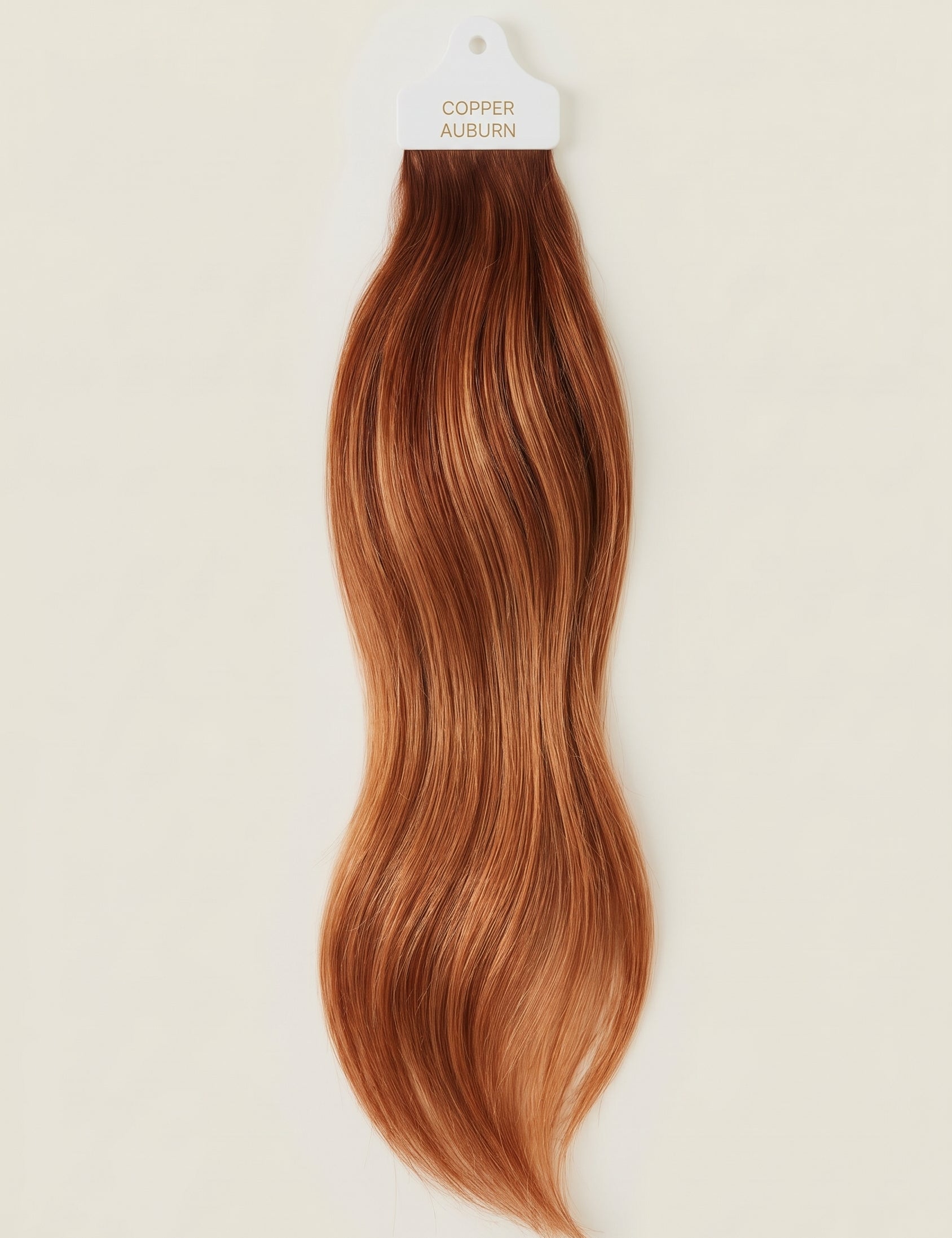 VELIA Copper Auburn individual hair shade sample