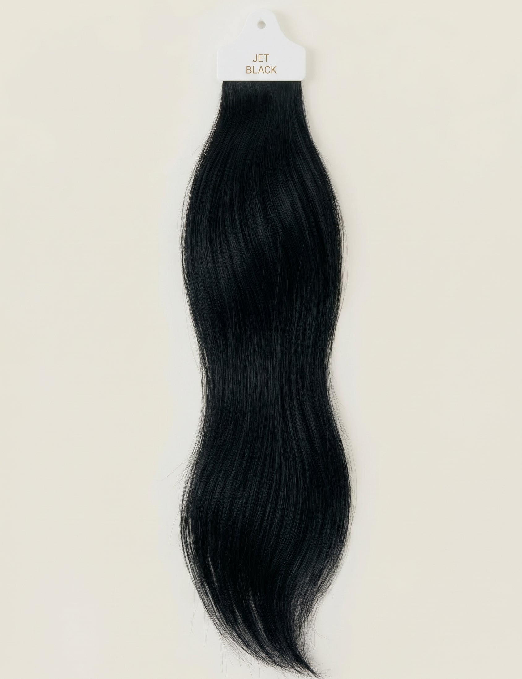VELIA Jet Black individual hair shade sample