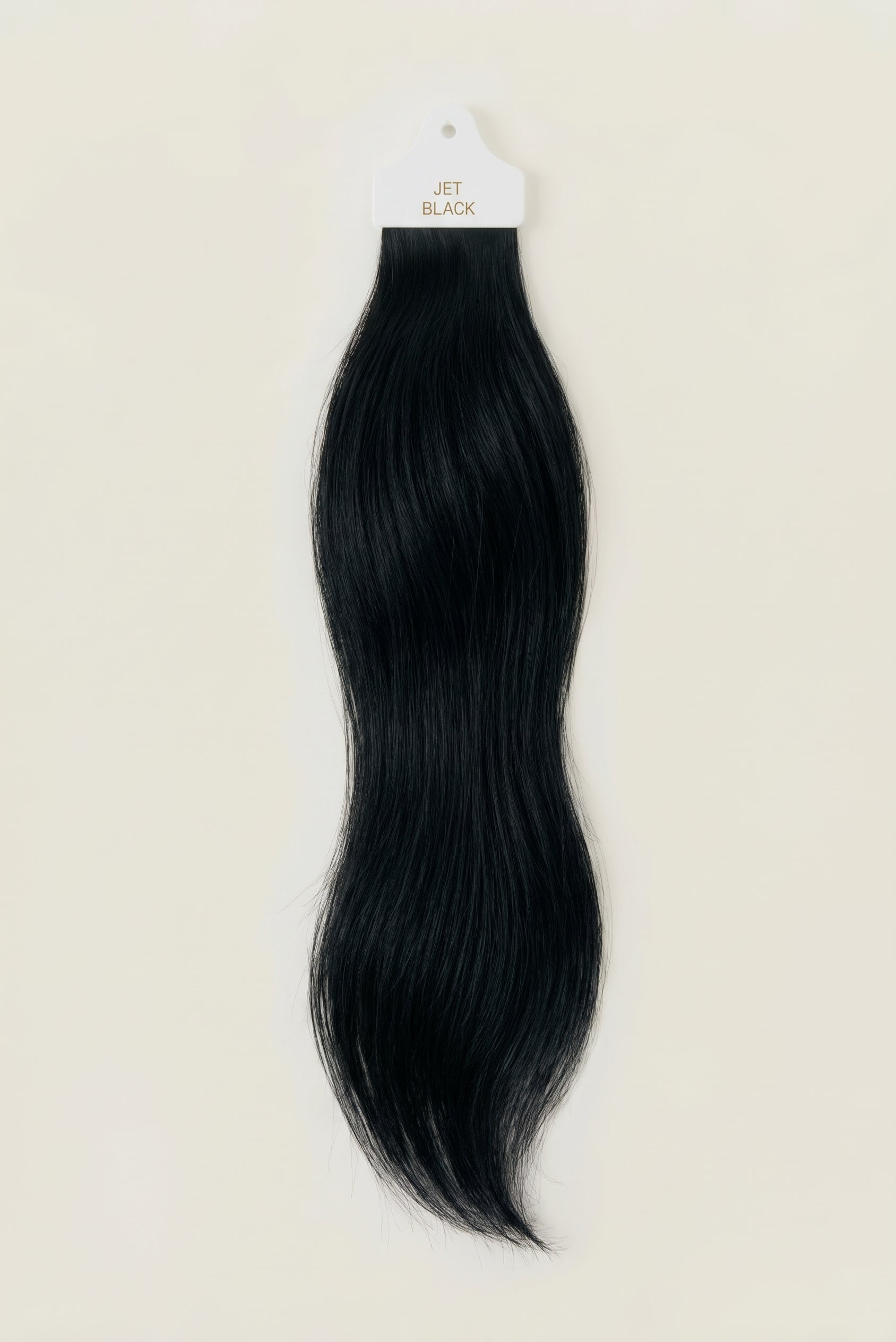 VELIA Jet Black individual hair shade sample